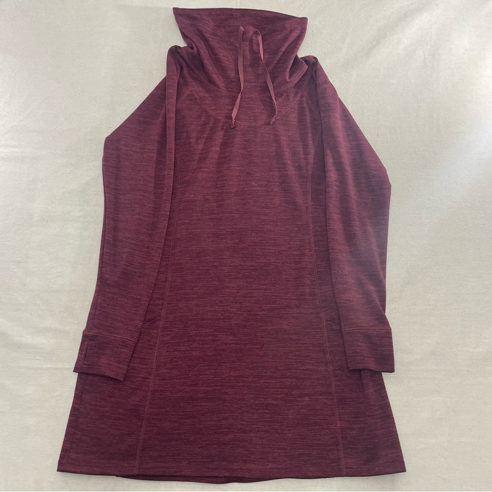Kuhl Dress Womens XL Burgundy Lea Cowl Neck Thumb Loops Hand Warmer Pockets 4209